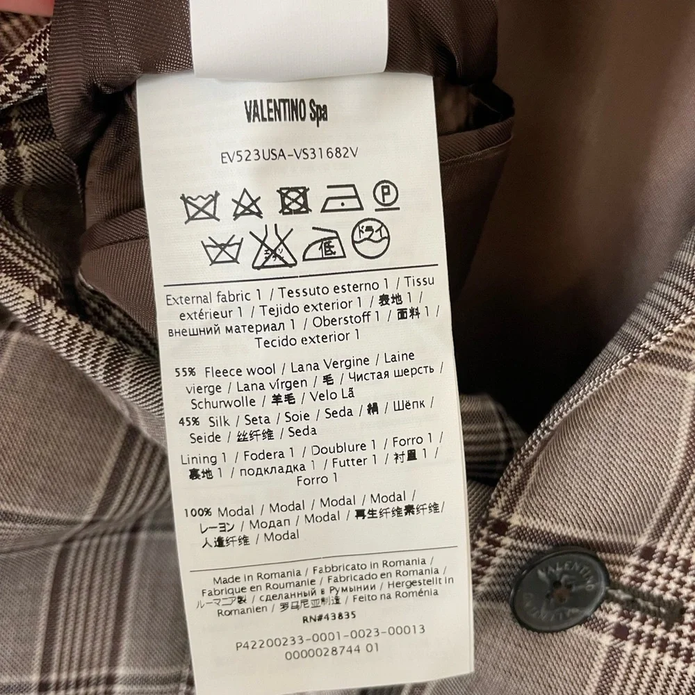 Valentino check print
